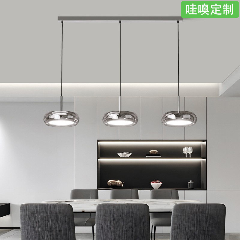 【哇噢】餐厅吊灯现代简约2025新款轻奢高级感意式极简3头吧台灯