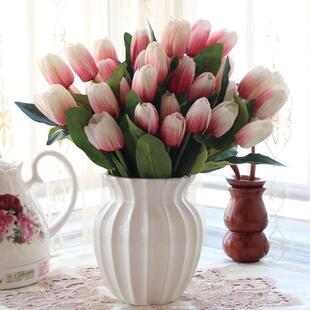 仿真玫瑰花束假花干花客厅摆设餐桌盆栽插花塑料花绢花艺摆件装饰