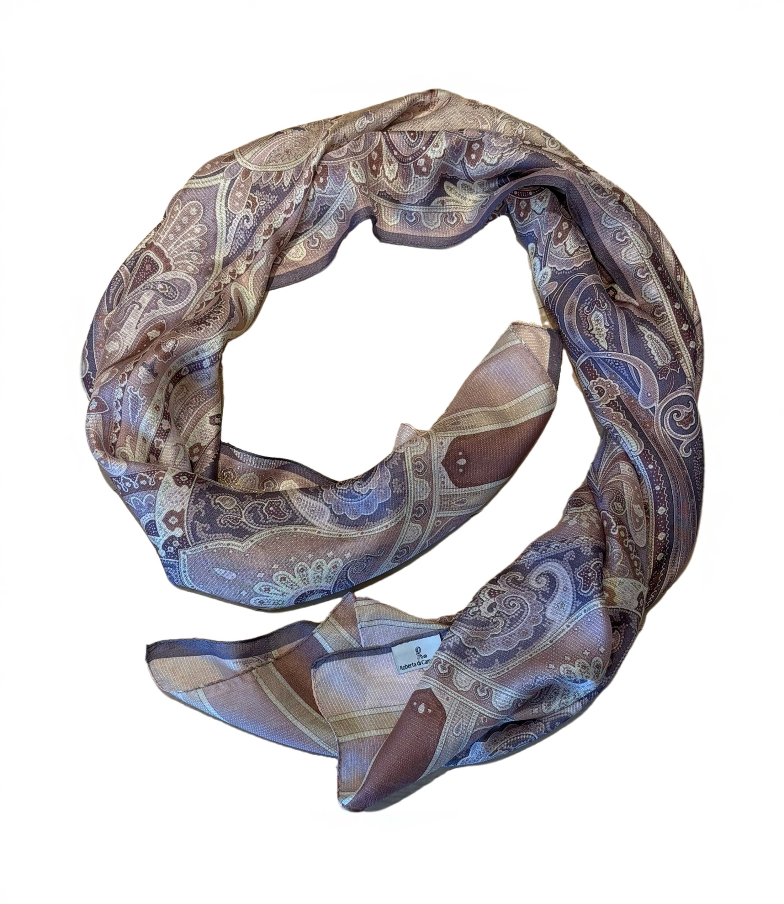 Roberta di Camerino 意大利产真丝围巾中古二奢Vintage古着98新