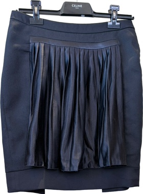 Neil Barrett意大利产黑色真丝半裙中古二奢Vintage古着奢侈品-24