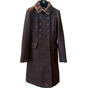 Blumarine蓝色情人意大利产羊毛大衣中古Vintage古着(99新)-493