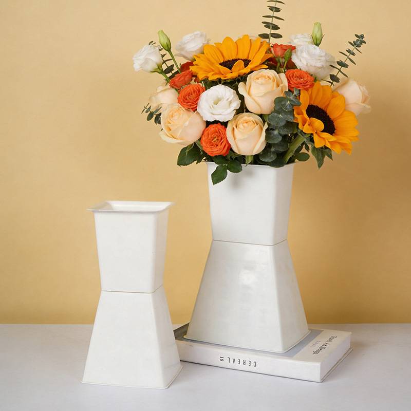 白色迷你方墩墩包花神器花束包装半成品花店花艺diy材料塑料花托图片