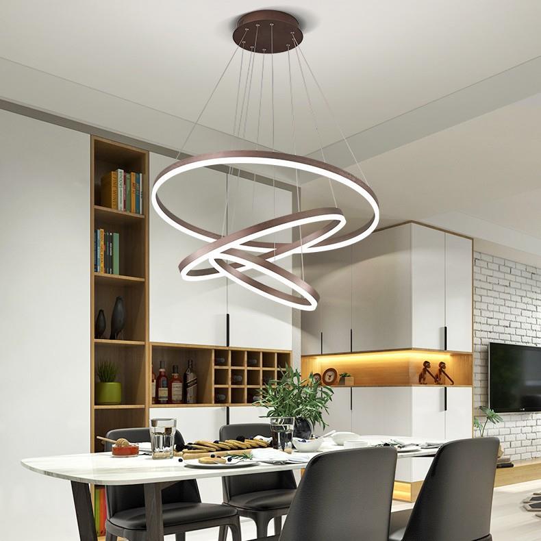 客厅吊灯极简创意大厅主灯意式圆环创意个性卧室餐厅吊灯中山灯具