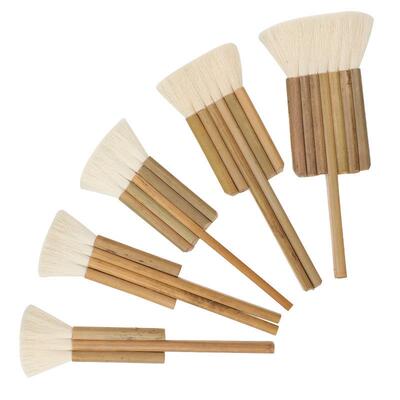 外贸跨境竹管排笔刷羊毛笔刷厂家国画刷多管羊毛刷油画刷底纹笔