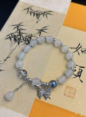 新款超仙春暖蝶梦手链甜美串珠蝴蝶翩翩手串情侣款情人节礼物