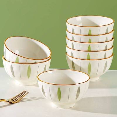 2025新款碗家用吃饭米饭碗陶瓷碗吃饭碗高颜值ins饭碗家用一整套