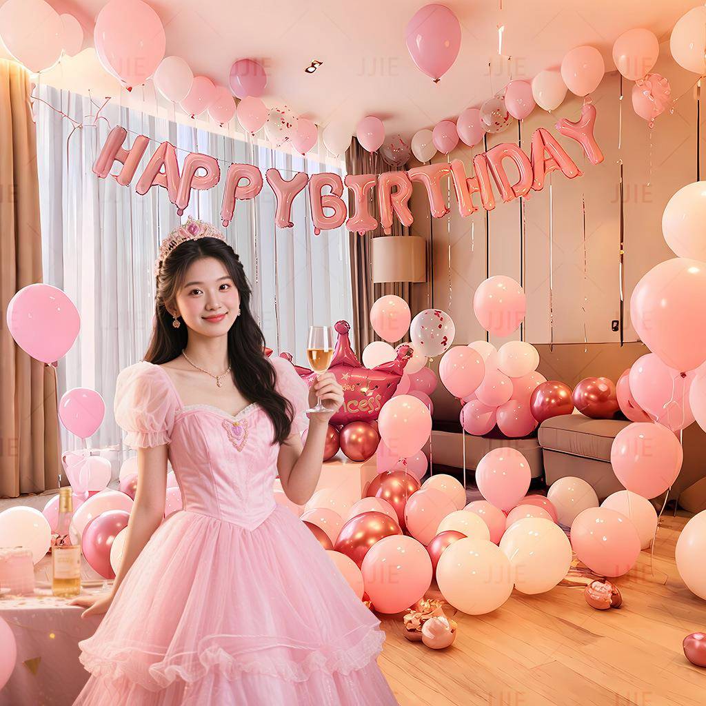 18岁生日快乐派对装扮装饰气球套装场景布置套餐氛围感道具背景墙