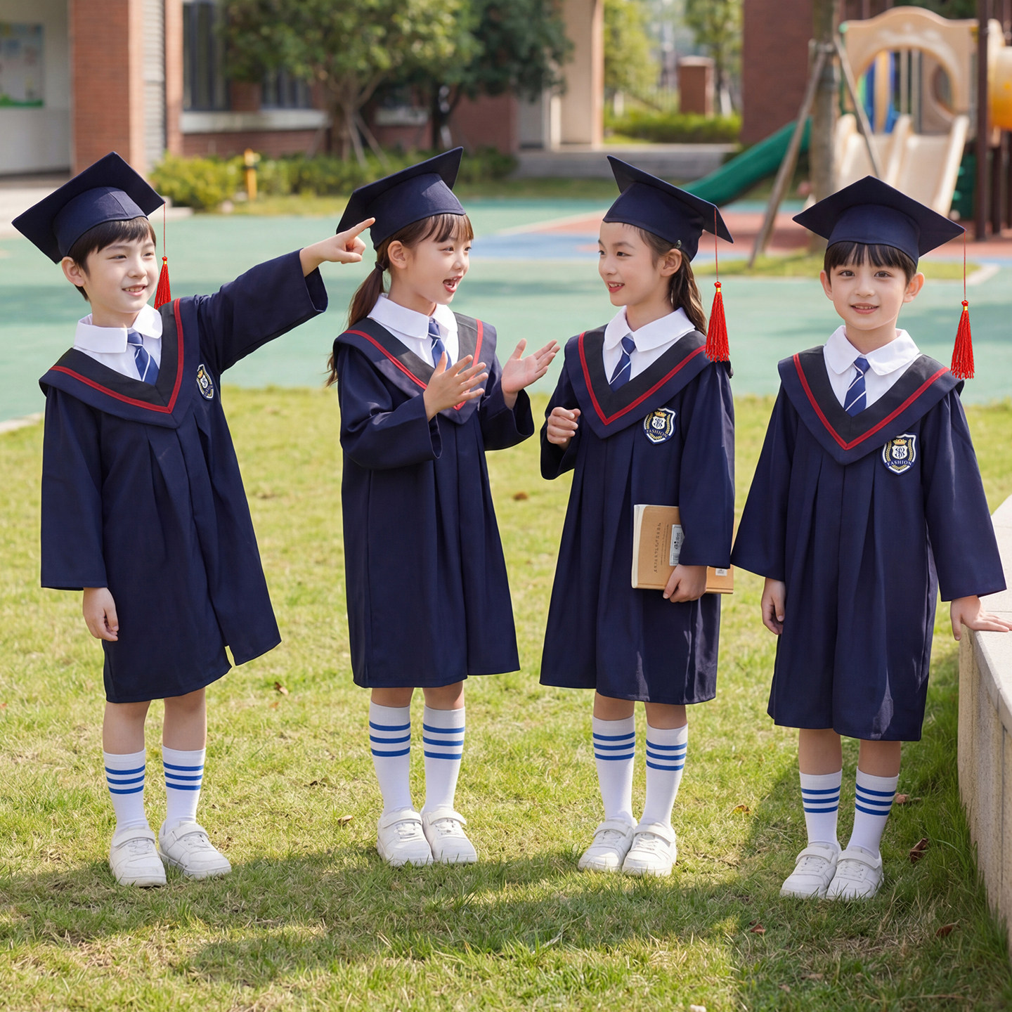 幼儿园小学生集体拍照2026年夏季