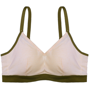 内衣高中女显胸小胸聚拢薄款大学B学生防下垂收副乳无钢圈运动文