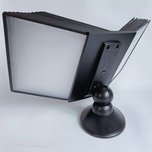 厂家桌面翻页文件架旋转40面台式餐厅A4指导文件夹资料翻页展示架