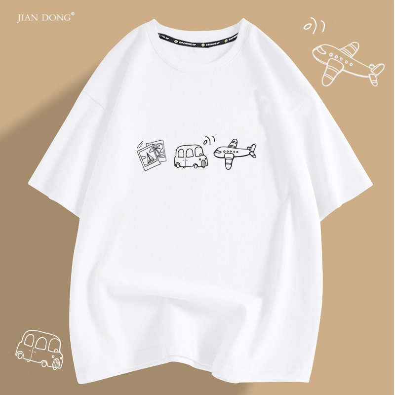 简约白色宽松版T恤女款2024新款夏季女时尚上衣洋气时髦减龄短袖