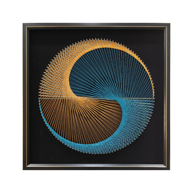 太极绕线画丝线画弦丝画DIY手工装饰画家居装饰墙饰轻奢现代简约