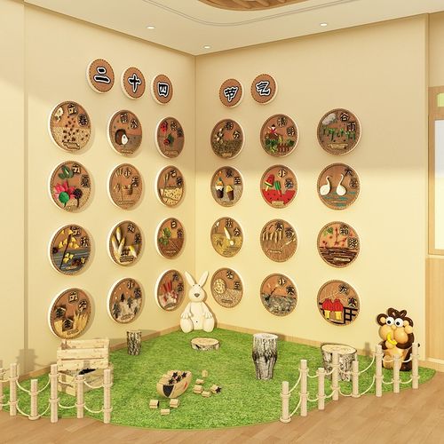 幼儿园24二十四节气环创主题成品材料布置走廊楼梯墙面装饰画文化