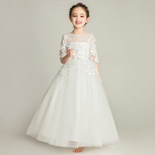 儿童礼服公主裙蓬蓬纱小花童钢琴表演女童演出服晚宴走秀高贵洋派