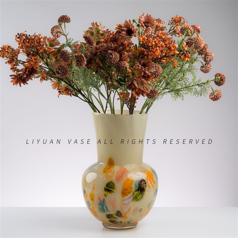 中古芬顿创意玻璃花瓶样板房客厅家居摆饰琉璃工艺礼品摆饰