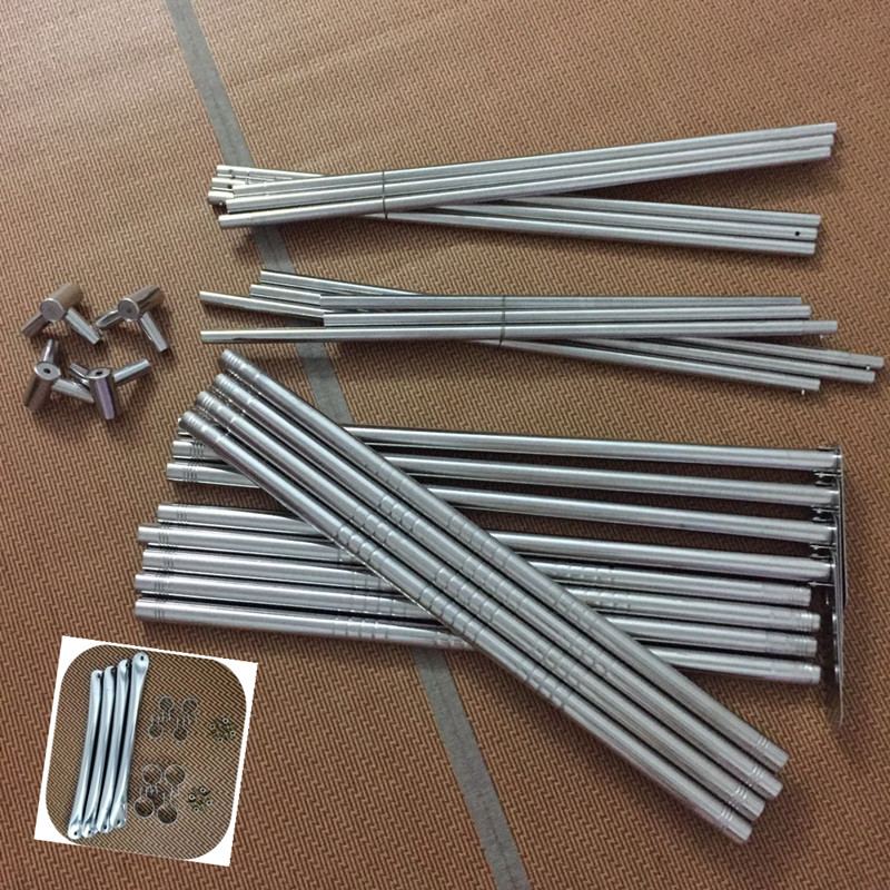 新品蚊帐a支架落地加厚不锈钢螺纹加粗杆子宫廷三开门架子家用定