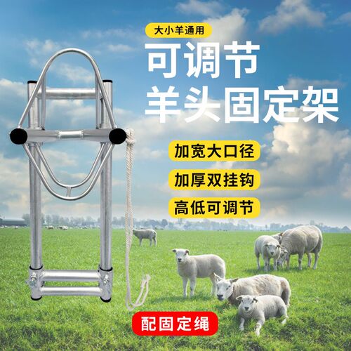 羊头固定器剪羊毛固定架子可调节升降固定器羊笼头架子打针保定架