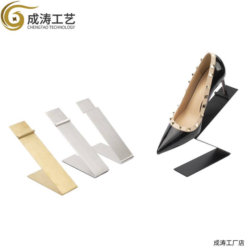 厂家直供不锈钢鞋子展示架男女士鞋托架子服装店高跟鞋撑鞋架陈列