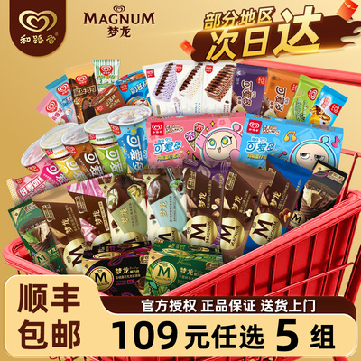 任选5组109和路雪冰淇淋梦龙雪糕