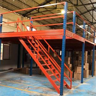 阁楼货架平台大型工厂搭建隔层二层钢结构托盘横梁式货架储物夹层