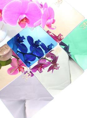 镜面亮面精8k不锈钢板镜面黑宝石蓝翡翠绿粉红紫罗兰金色天空蓝