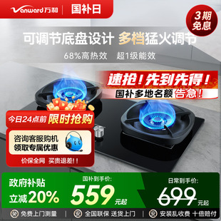 煤气灶燃气灶双灶液化气台式 万和嵌入式 炉灶具G6L50 政府补贴
