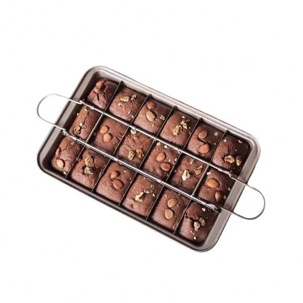 布朗尼蛋糕盘模具不粘长方形枣糕烤盘活底面包固底 Brownie Pan