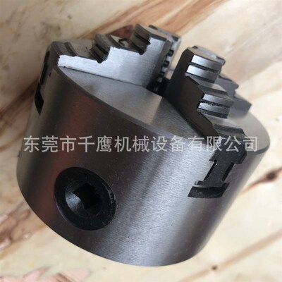 0618车床卡盘夹头四爪自定心卡盘定制款通孔32mm K12-100联动卡盘