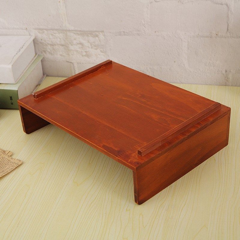 跨境实木随意叠加办公室书桌多层书架A4纸资料文件架收纳盒整理柜