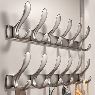 衣柜外侧面挂钩一排式免打t孔墙上挂衣架壁挂打孔入户门挂衣钩高