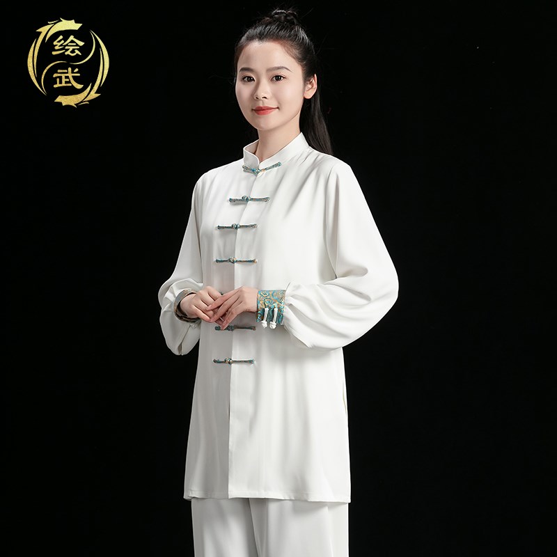 太极服女款新款春秋八段r锦练功服男健身气功晨练太极拳比赛表演