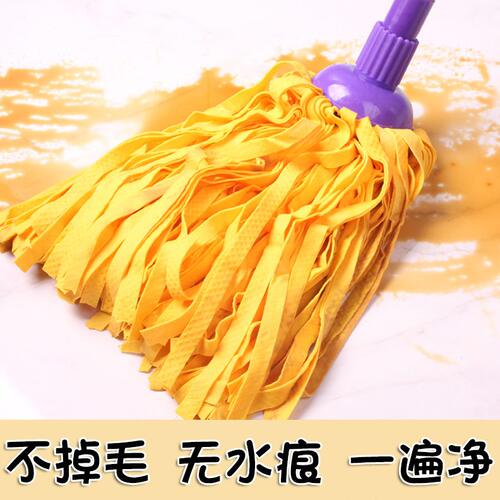 甄选鹿皮巾拖把自拧水传统家用pva吸水老式墩布一拖净鸡皮拖布鹿