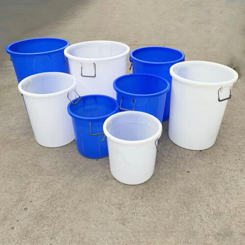 甄选加厚塑料圆形水桶白色大号带盖发酵桶50L-380L塑料桶室内外垃