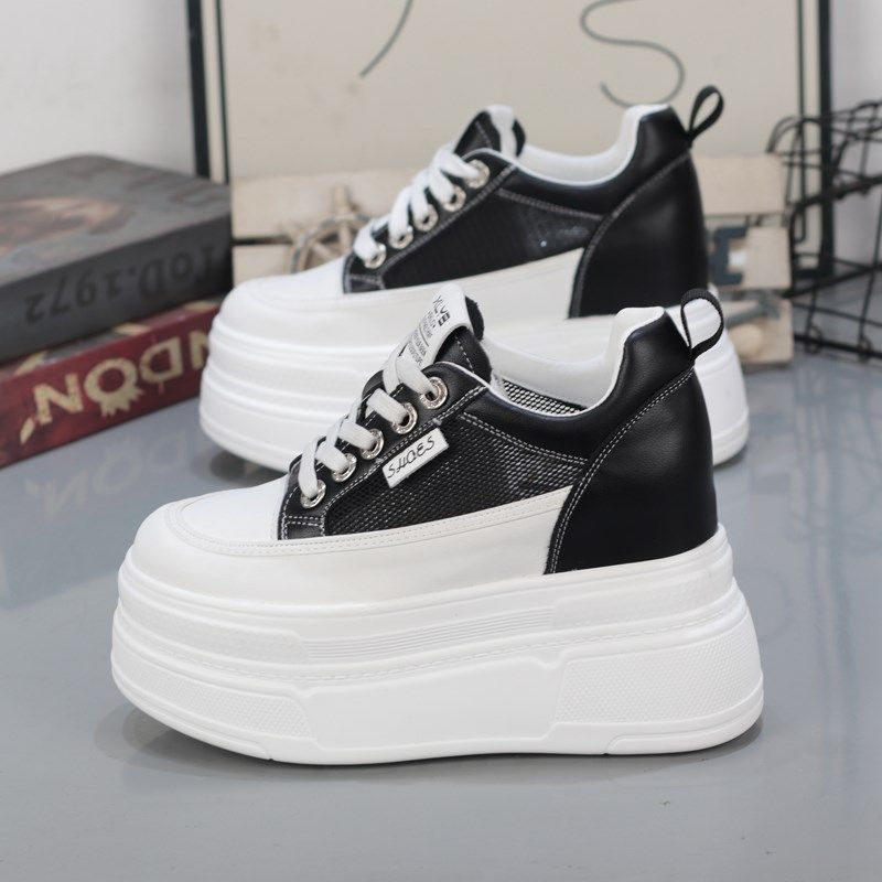 春夏超高跟10cml小白鞋女小个子厚底内增高10cm松糕鞋百搭休闲网,女鞋,网面鞋,淘宝优惠券,粉丝福利购,淘宝优惠卷