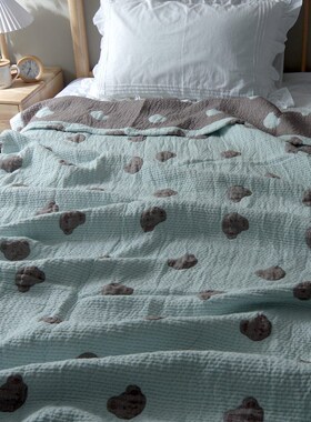 200*230cm双人盖毯毛巾被T纱布毯夏凉被