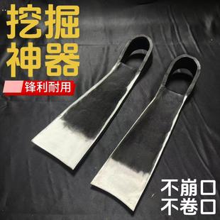 手工锻打加厚挖笋锄头木柄条锄农用除草开荒挖地挖树根弹簧钢锄头