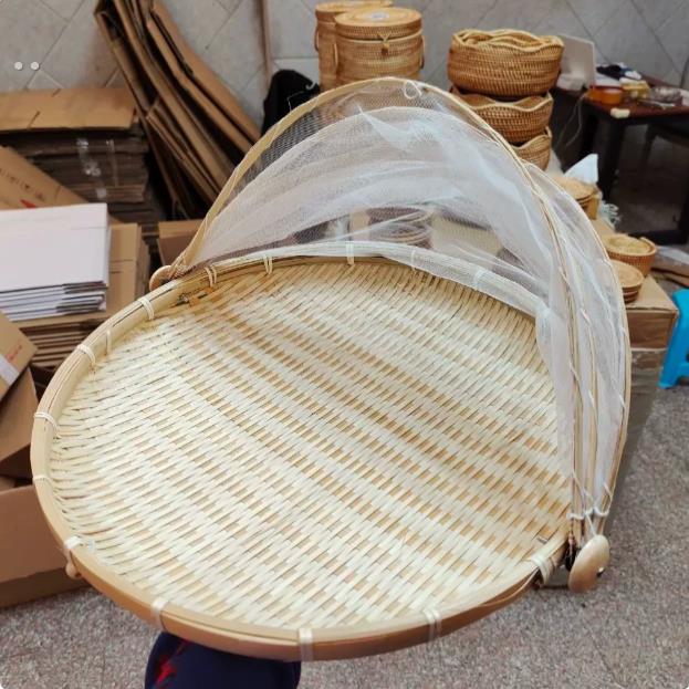 晒菜竹编防虫网蚊帐馍馍筐零食摆放筐养蚕簸箕收纳筐高级晒东西篮