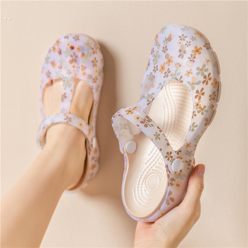 白色护士洞洞鞋女夏厚底孕妇凉拖女防滑上班凉鞋软医院团购大码42