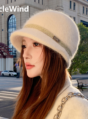 高级感2025新款秋冬帽子女款时尚洋气鸭舌贝雷帽加厚保暖防寒冷帽