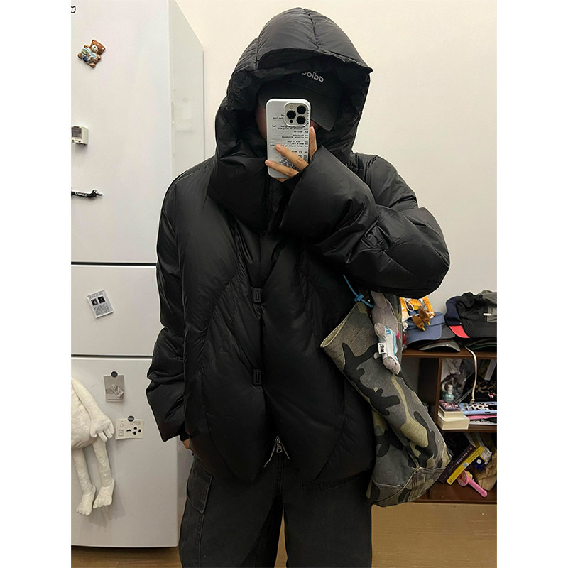 taichiism可拆卸帽子羽绒服男冬解构设计加厚棉服保暖防风面包服