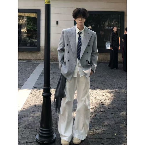 StaytheNight戗驳领双排扣西装