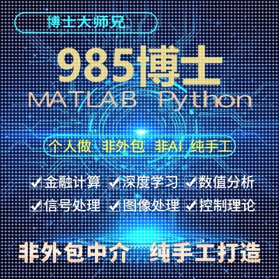 matlab代码帮做程序代编代做python深度学习图像处理电气仿真代做