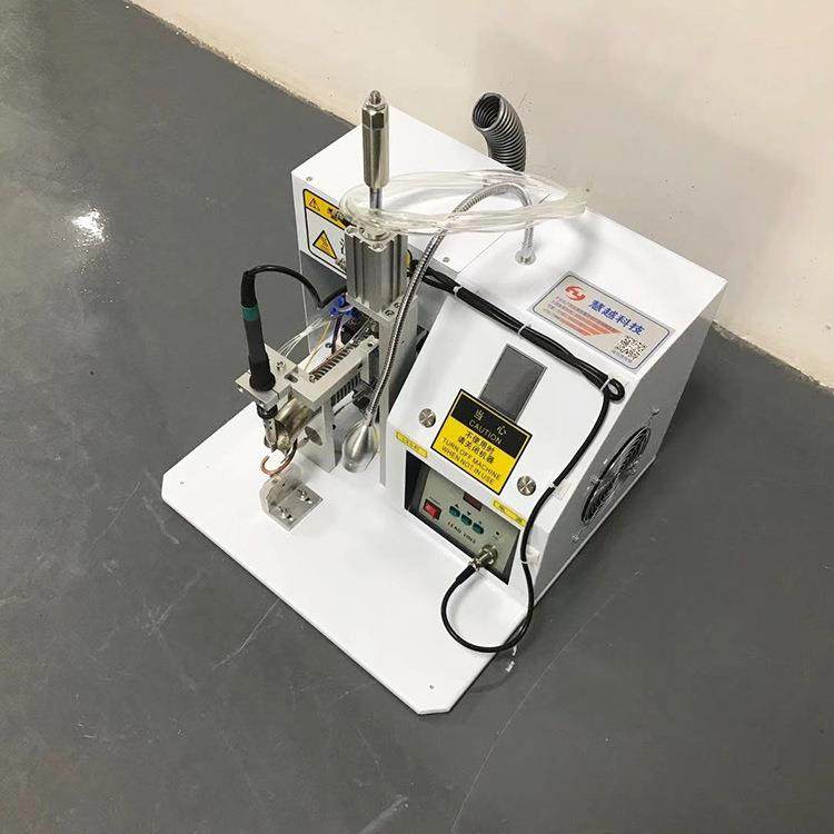 供应自动出锡焊锡机品字头电源线焊接机防水头插件半自动点焊机