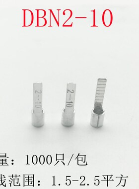 DBN2-10片形裸 10r00只接线端子 冷压端头 插片接头 线耳 线鼻子