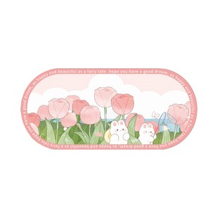 儿童房间卡通f床边地毯秋冬女孩卧室飘窗床头可爱脚垫子长条地垫