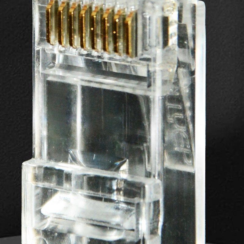 奥亿普水晶f头超六类非屏蔽水晶头适用泛达超六类非屏蔽