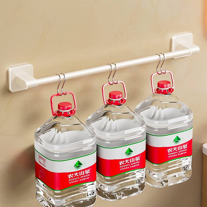 有顾毛巾架卫生间免打孔壁挂置物架浴室厕所洗澡毛巾单杆收纳挂架图片