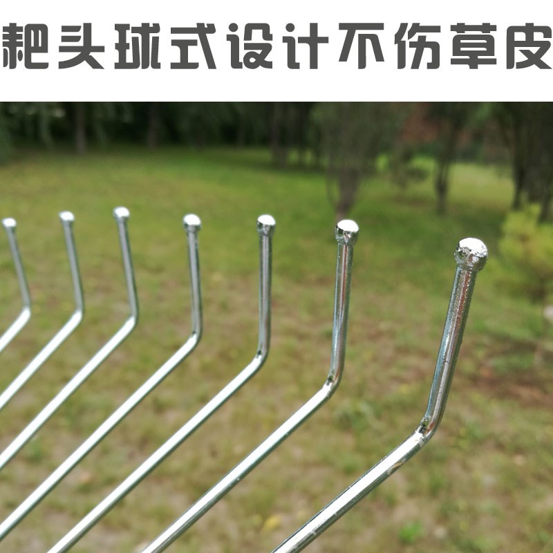 新款可伸缩园林落叶耙钢丝耙农具耙子不锈钢农用工U具圆头草耙搂