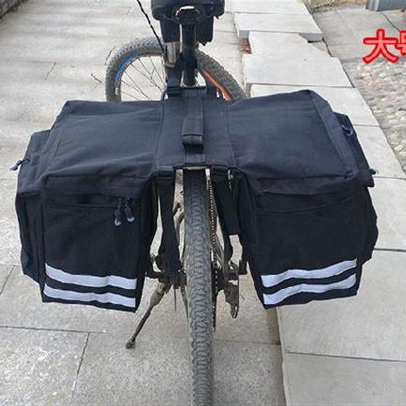 新品包货架两侧鞍l置物袋后t驮包自行车驮包小号骑行包防水车架定