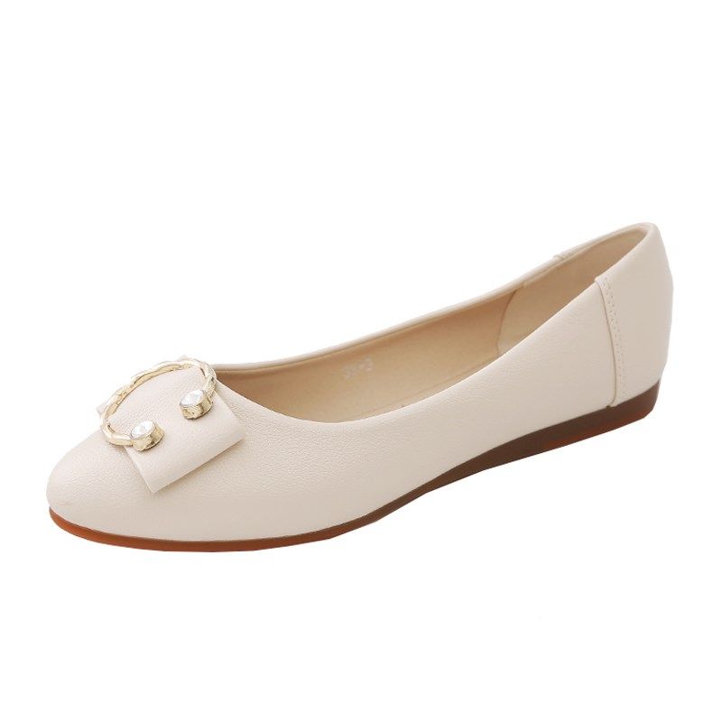 单鞋女平底鞋2025年春秋新款女鞋子百I搭豆豆鞋软底软皮防滑妈妈,女鞋,浅口单鞋,淘宝优惠券,粉丝福利购,淘宝优惠卷